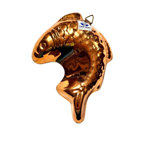 Daewoo Vintage Copper Jumping Fish Jello Mold Wall Decor - Picture 4 of 5